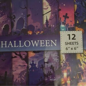 (3 for $20)12pcs Halloween Craft/scrapbooking paper 6 inch